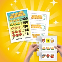 Billets à gratter instantanés personnalisés avec motifs de jeux de casino, échantillons gratuits, 100 % confidentiels