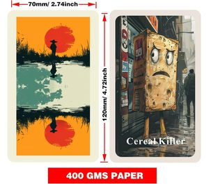 Jeu de cartes <span class=keywords><strong>Oracle</strong></span> de la Vie Moderne personnalisé en gros, 47 cartes, sagesse quotidienne, guidance, cartes spirituelles amusantes, OEM ODM - Product Image 3