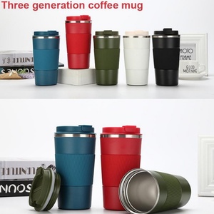 NEW 316 Stainless Steel <b>Double</b> <b>Wall</b> Vacuum Flask Reusable Coffee <b>Mug</b> Office Cup 24hrs Thermal Insulation 510ML Eco-Friendly Lid - Product Image 5
