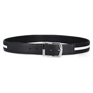 Cintura da Uomo all'Ingrosso con Fibbia ad Ardiglione in Nastro di Poliestere e Pelle PU con Fettuccia Intrecciata - Product Image 4