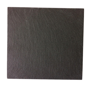Tự nhiên màu đen <span class=keywords><strong>Slate</strong></span> Coaster 10x10cm đá <span class=keywords><strong>Slate</strong></span> món ăn Tấm Nhà Máy Giá - Product Image 4