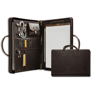 Porte-documents multifonctionnel rétro en cuir pleine fleur Crazy Horse, personnalisé, ODM, OEM, nouveau, 15,6 pouces - Product Image 1
