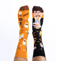 Personnalisé Drôle AB Sirène Bière Frère Nourriture Hommes Femmes Coton Chaussettes Pas Cher Équipage Charte Robe Casual Fantaisie Chaussettes pour Hommes