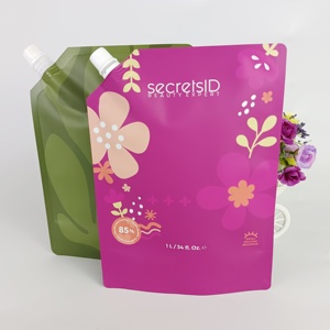 บรรจุภัณฑ์อลูมิเนียมพิมพ์ลายตามสั่ง สำหรับของเหลว ขนาด 1 ลิตร แชมพู 7.8 ออนซ์  แบบเติมได้พร้อมจุก - Product Image 2