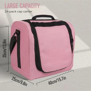 <b>Large</b> Hat Bag for <b>Baseball</b> <b>Caps</b>, <b>Baseball</b> Hat Carrier Case with Carrying Handle and Adjustable Shoulder Strap - Product Image 2