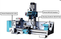 Tour polyvalent personnalisé par des professionnels TC330G PLUS combinaison fraiseuse et perceuse vente chaude