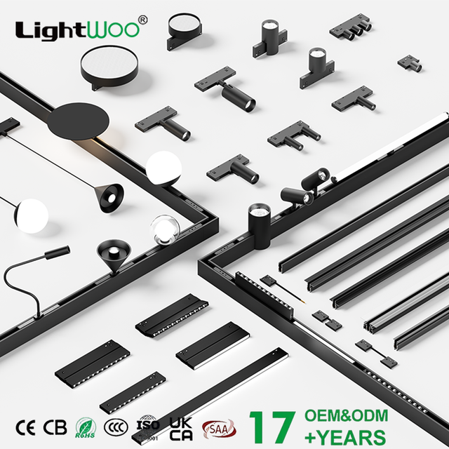 Ultra Narrow 10mm Magnetic Track Light System 48V DALI 0-10V Zigbee 3CCT Adjustable Modular LED Smart Home Living Room Showroom
