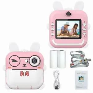 2.4 Inch Color Screen Instant Camera for Kids Mini Thermal Printing Cam No Ink 48MP Dual Camera 1080P HD Video Cameras