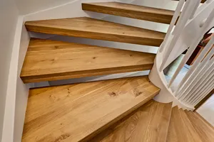 Tapis d'escalier en bois de chêne massif naturel, épaisseur de 1 à 4 pouces
