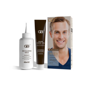 Crème colorante semi-permanente pour cheveux 40 ml Crème colorante avec 40 ml de révélateur pour la couverture des cheveux gris - Product Image 3