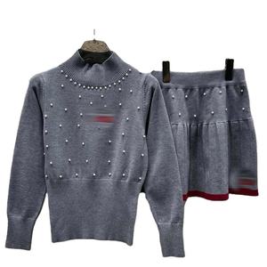 Candice VIP Link 2025 <span class=keywords><strong>donna</strong></span> Designer gonna in maglia di perle Set <span class=keywords><strong>abbigliamento</strong></span> invernale traspirante per la stagione autunnale - Product Image 1