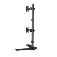 Support de bureau double moniteur MG réglable en hauteur, plaques VESA 100x100mm, écrans ultra-larges 32 pouces, configuration empilée 45 Stock
