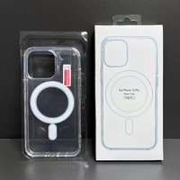Coque arrière transparente antichoc en TPU et PC pour iPhone 17 Pro Max, compatible avec la recharge magnétique sans fil, emballage en sachet OPP