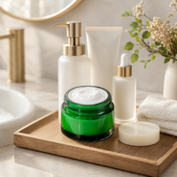 Pot en verre pour crème visage, directement de l'usine, avec couvercle, vide, pour marque de cosmétiques, étiquette privée
