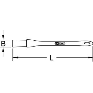 KS TOOLS Cepillo para polvo con aislamiento protector, recto, 180mm - Product Image 2