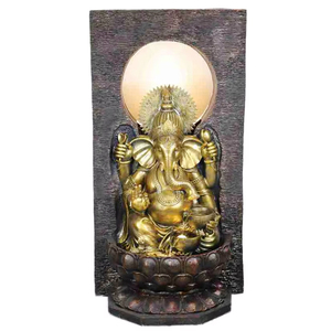 น้ำพุเรซินขนาดใหญ่มีไฟสำหรับตกแต่งบ้านสำนักงานฮวงจุ้ยรูปปั้นช้างมีไฟ - Product Image 2