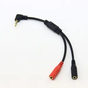 High Quality Customized 2-in-1 <strong>3.5mm</strong> <strong>Audio</strong> Aux Cable Adapter Speaker Video Microphone Projector PVC Jacket CCS Conductor