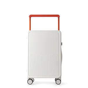 Geniş rot el bagaj sessiz evrensel tekerlek çok fonksiyonlu bavul TSA kilit bagaj taşımak