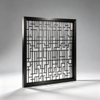 Paravent de séparation de pièce en acier inoxydable brossé, découpé au laser, motif floral de luxe, anti-rouille, livraison porte-à-porte