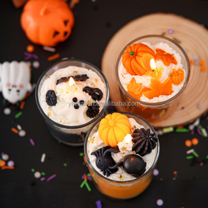 Vela Aromática de Calabaza de Halloween con Aroma a Naranja Sanguina, Decoración Otoñal, Cera de Soja Perfumada - Product Image 2