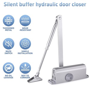 Ferme-<span class=keywords><strong>porte</strong></span> hydraulique CE homologué incendie, à montage en surface, avec amortisseur <span class=keywords><strong>automatique</strong></span>, <span class=keywords><strong>fermeture</strong></span> douce et vitesse réglable pour <span class=keywords><strong>porte</strong></span> <span class=keywords><strong>de</strong></span> sortie incendie - Product Image 3