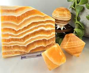 Cristal de Cuarzo Calcita Naranja Natural Tallado a Mano Personalizado al por Mayor para Decoración - Product Image 5