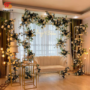 Arche de mariage LEDA en acier inoxydable sur mesure, style simple, support de toile de fond suspendu pour fleurs, pour décoration d'événements, nouvelle arrivée - Product Image 4