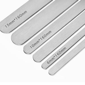 Nuevo en Existencia, Brazalete Abierto en Forma de C, Brazalete en Blanco, Material de Tira Recta de Aluminio de 15/10/6 mm - Product Image 2