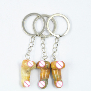 Factory Wholesales <strong>Crystal</strong> Dildo <strong>Key</strong> Chain, Gemstone <strong>Keyring</strong>, Natural Agate Heart <strong>Keychain</strong> - Product Image 1