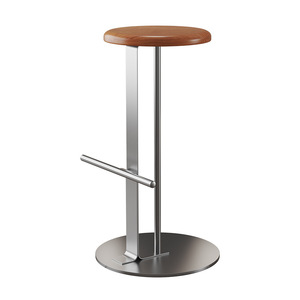 Tabouret haut en fer forgé de style Wabi-sabi japonais, moderne et minimaliste, avec base, idéal pour les bars, cafés et restaurants d'hôtel. - Product Image 5