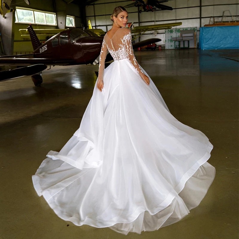 soft material wedding dress
