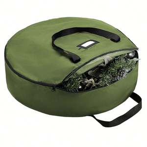 Bolsa de Almacenamiento de Lujo para Coronas Navideñas, Protector de Guirnaldas con Asa para Coronas Navideñas de Temporada - Product Image 4