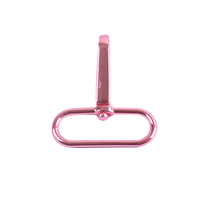 Ivoduff 1 pouce rose mousqueton accessoires de quincaillerie pivotant métal ovale mousqueton boucle