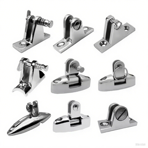 Tapa de extremo de tubo de acero inoxidable con bisagra y deslizador para toldo Bimini de barco, accesorios de ferretería marina - Product Image 3