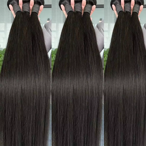Extensiones de Cabello Virgen Brasileño Remy Liso con Cierre, Cabello Natural Sin Procesar - Product Image 1