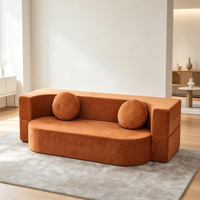 Samt-Cord Vakuumkomprimiertes Schlafsofa mit Hochdichtem Schwamm, Faltbare Couch für Apartment, Hotel, Schlafzimmer, Wohnbereich