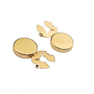 New Shirt Collar Clip Jewelry <b>Cufflinks</b> Set Texture Smooth <b>Box</b> Cover Buttons Copper Brass Simple Crystal Brass <b>Cufflinks</b> - Product Image 1