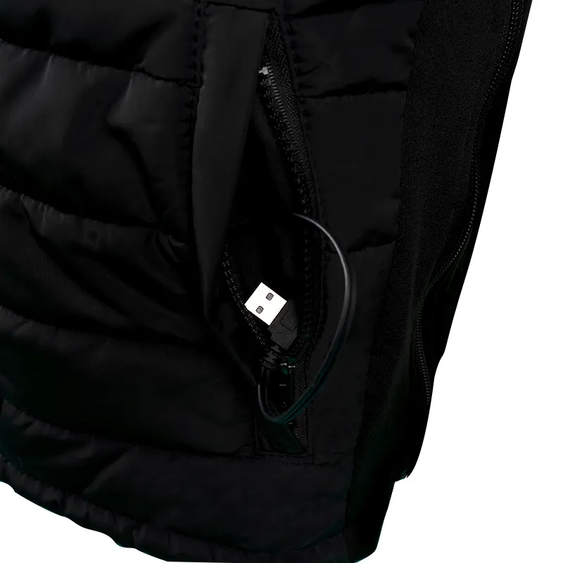 Gilet invernale Comfort riscaldato Gilet giacca da esterno termica ricaricabile da uomo USB riscaldata