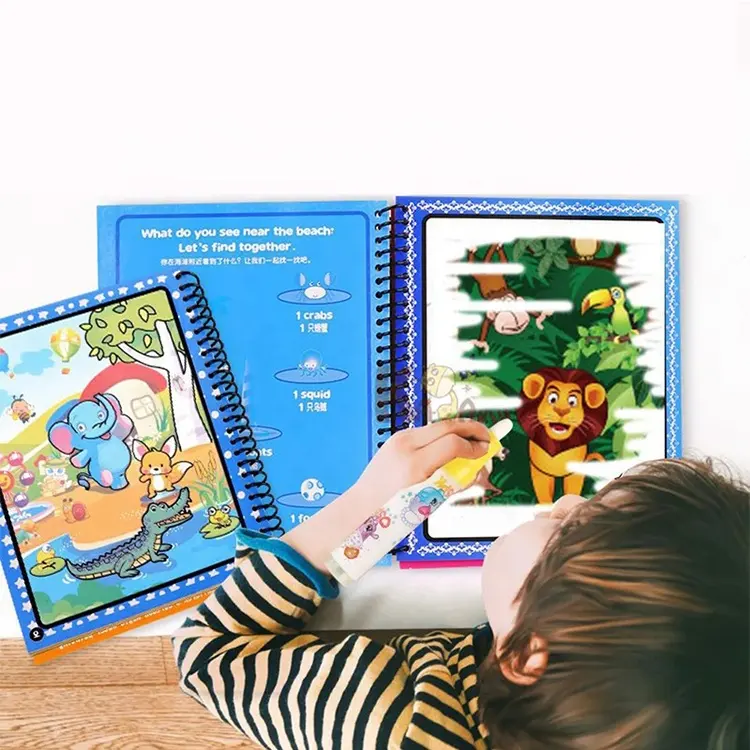 Aanpasbare Watertekenboeken En Leren Waterkleurboek Om Magie Te Schilderen Voor Voorschoolse Plezier