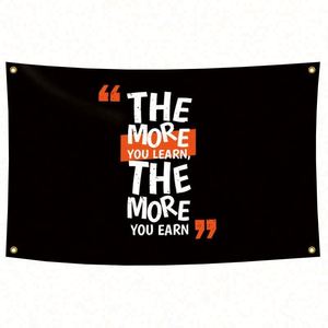 Banderas de 90x150cm (3x5 pies) de Buena Calidad al Mejor Precio: Cuanto Más Aprendes, Más Ganas - Product Image 1