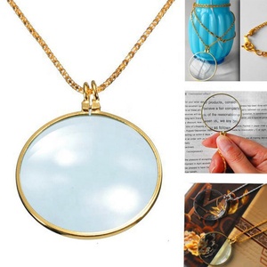 <span class=keywords><strong>Loupe</strong></span> pendentif plaquée or 5x pour femmes - Product Image 4