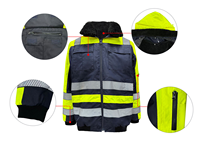 Giacca di Sicurezza Unisex ANSI Classe 3 Impermeabile Traspirante Alta Visibilità Riflettente LED Personalizzabile con Logo