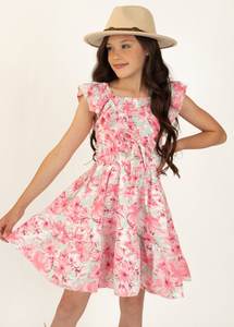 Personnalisé En Gros Grands Enfants Porter Vendeur Designers D'été Enfants Fille Vêtements Enfants Vêtements Fleur Filles Robe Avec Imprimé Floral - Product Image 5