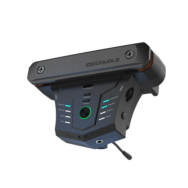 Double G0 Pro Wireless Guitar Pickup with Reverberation Delay Microphone Speaker Volume Adjust for Acoustic Guitar
