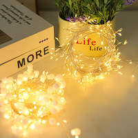 Guirlandes lumineuses LED Owl Firecracker multicolores scintillantes en cluster sur fil de cuivre, étanches pour l'extérieur, décoratives pour les fêtes
