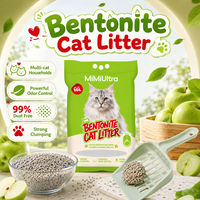 Litière pour chat en bentonite 8 kg, agglomérante, sans poussière, haute absorption d'eau, contrôle des odeurs, pour les foyers multi-chats