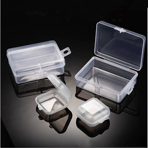 Small Clear Plastic Beads Storage Containers Box with Hinged Lid for Storage of Small Items, Crafts, Jewelry