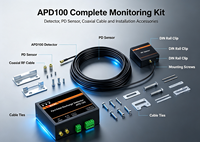 Kit de détection de décharges partielles UHF Acrel APD100, capteur PD, câble coaxial, RS485, Modbus, LoRa, surveillance des décharges partielles en ligne