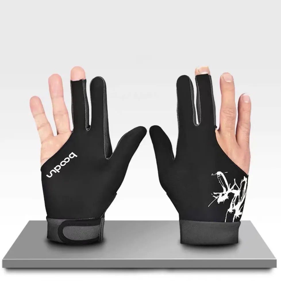 Лидер продаж 2021, оптовая продажа, индивидуальные дышащие дешевые бильярдные перчатки с 3 пальцами, хорошего качества, перчатки из лайкры для снукера carom <span class=keywords><strong>cue</strong></span>