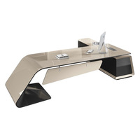 Bureau de direction en L de luxe avec armoire de rangement, table d'écriture moderne haut de gamme pour manager, personnalisable, écologique, pour la maison/le bureau